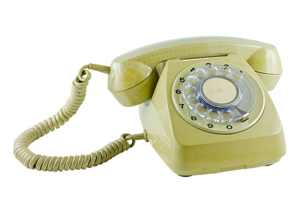 Teléfono antiguo aislado
 - Foto, imagen