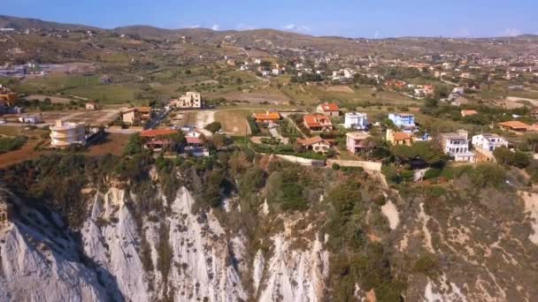 escalera de fotos aéreas de los turcos en scala dei turchi italiano acantilado de roca en la costa de realmonte
 - Imágenes, Vídeo