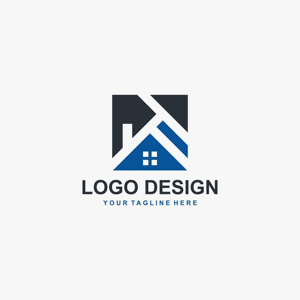 Design de logotipo da empresa imobiliária. Logotipo da ilustração da gestão da propriedade - Vector
. - Vetor, Imagem