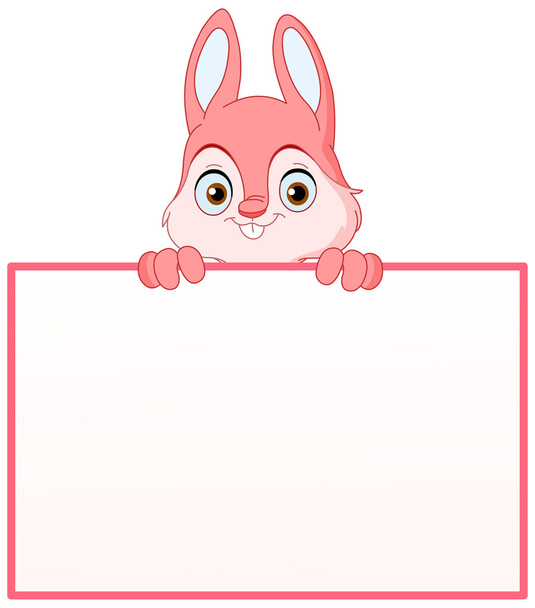 Bunny with sign - Vektör, Görsel