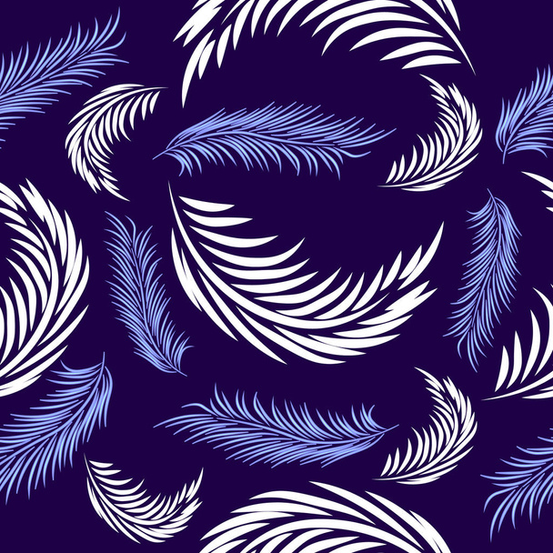Bright abstract feathers seamless pattern. - Διάνυσμα, εικόνα