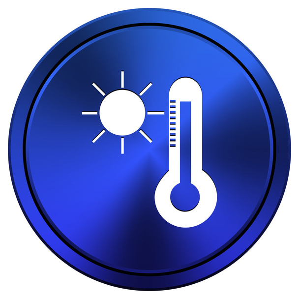 Güneş ve termometre simgesi - Fotoğraf, Görsel