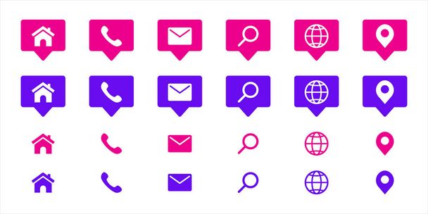Modern elegant web icons set for web and mobile user interface - Vector, Image