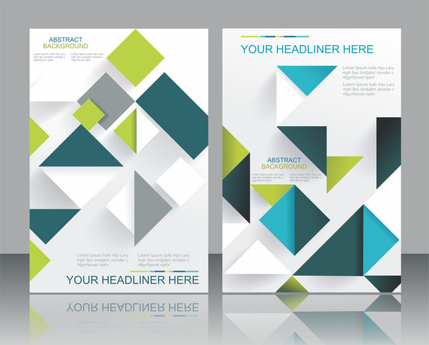 Vector brochure template design with cubes and arrows elements. - Vetor, Imagem