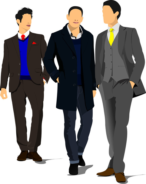 Three handsome man - Vektor, obrázek