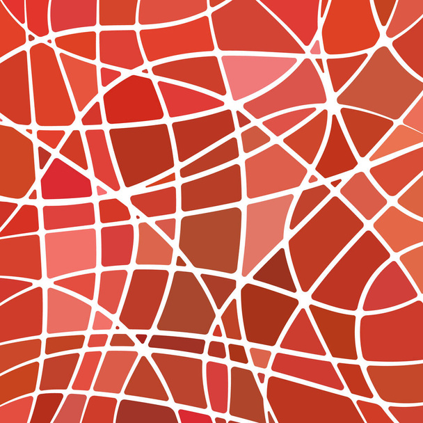 abstract vector stained-glass mosaic background - bright red - Vector, Image
