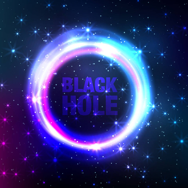 Black Hole in Universe vector illustration - Vector, Image