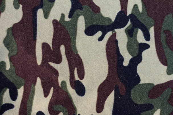 Camouflage background texture, Close up of military uniform surface - Photo, Image