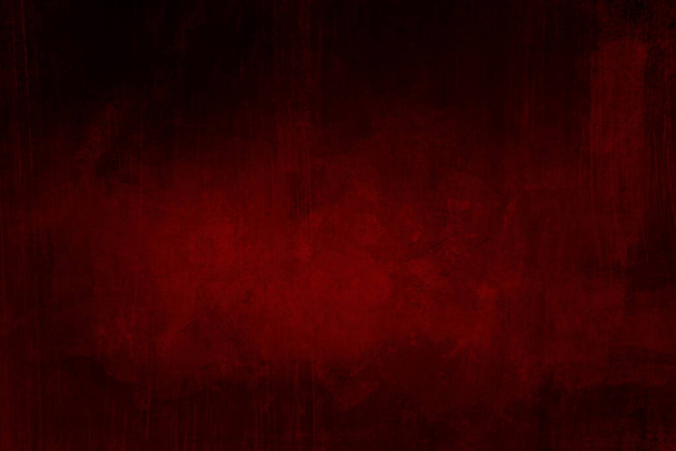 Dark red grungy background with spotlight background  - Foto, Bild
