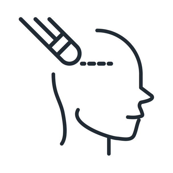 alzheimers disease neurological brain memory loss line style icon - Vektor, obrázek