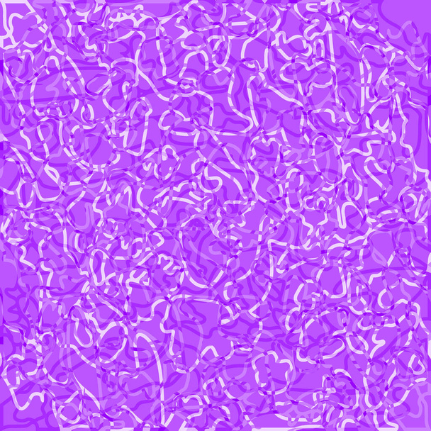 Cordas emaranhadas brancas caóticas e linhas pastel violetas. Abstração sobre o tema do caos e do vintage
 - Vetor, Imagem