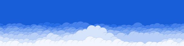 αφηρημένο μπλε χρώμα σύννεφα ουρανό αναγεννητική τέχνη φόντο απεικόνιση  - Διάνυσμα, εικόνα