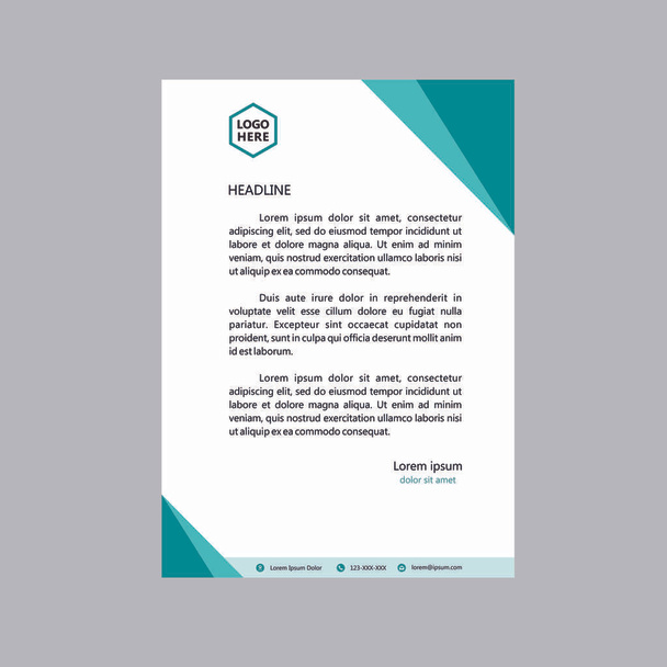 abstract blue smooth letterhead/abstract blue smooth letterhead. simple, modern and can be used immediately. - Vektor, obrázek