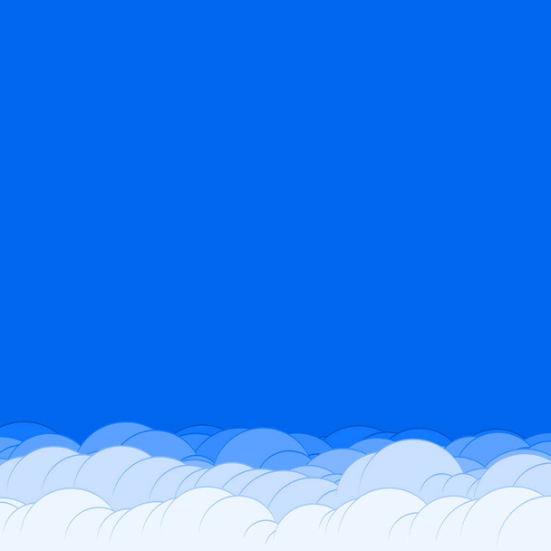 abstract blauw kleur wolken hemel generatieve kunst achtergrond illustratie  - Vector, afbeelding