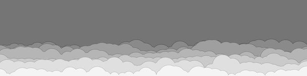 abstrakte bunte Wolken Himmel generative Kunst Hintergrund Illustration   - Vektor, Bild