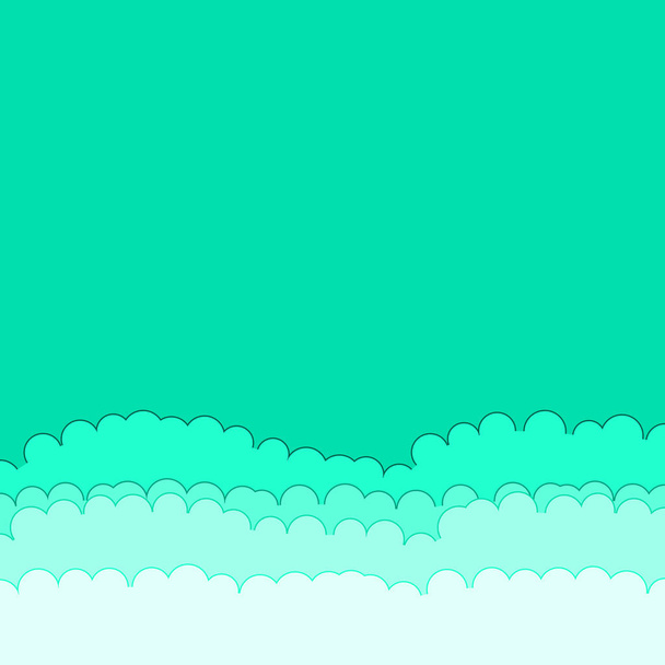 абстрактні зелені кольорові хмари небо генеративний художній фон ілюстрація
  - Вектор, зображення