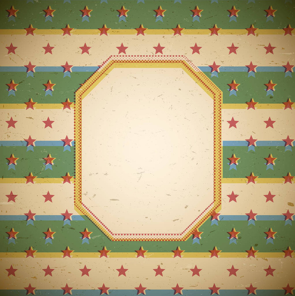 Retro frame with stars - Vector, Image
