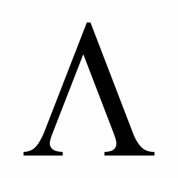 Beyaz arkaplanda büyük harfli lambda sembolü - Vektör, Görsel