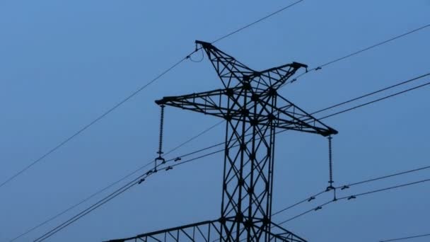 High-voltage wire tower. - Footage, Video