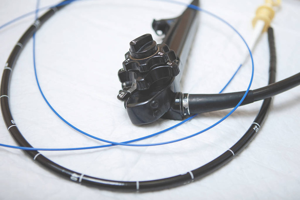 Gastroscopy, endoscopy. Apparatus for cavity research: fibrogastroduodenoscopy, a study of the stomach - Photo, Image