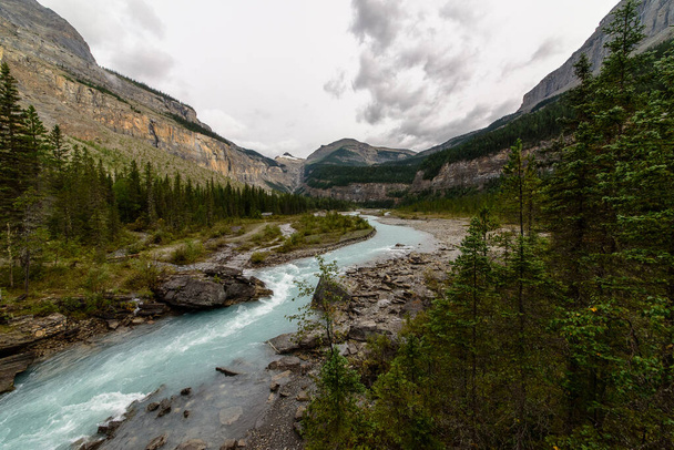 Tal im Mount Robson Provinzpark, Rocky Mountains, Nordamerika, Kanada, Britisch-Kolumbien, August 2015 - Foto, Bild