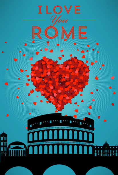 Retro Rome Poster - Διάνυσμα, εικόνα