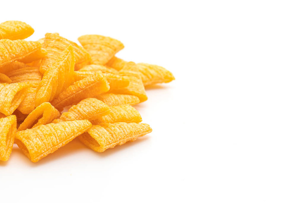 crispy corn snack isolated on white background - Foto, Imagen
