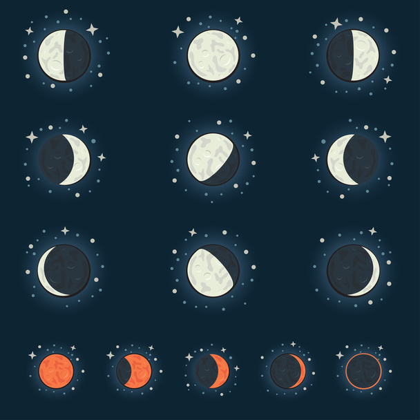Moon phase - Vector, Image