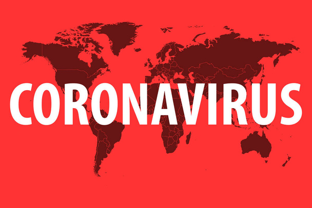 World map showing the risk of spreading COVID-2019 coronavirus - Vektor, Bild