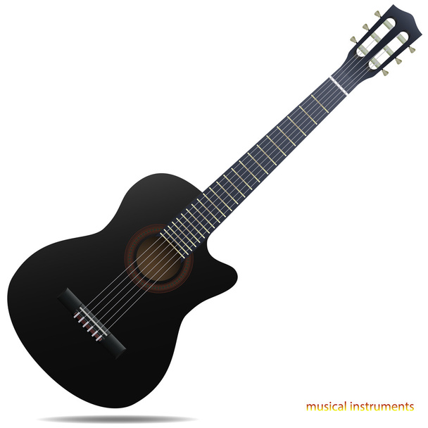 Guitarra acústica
 - Vector, Imagen
