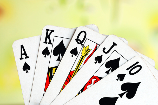 Φλος Ρουαγιάλ από τις έννοιες καρτών πόκερ της νίκης - Φωτογραφία, εικόνα