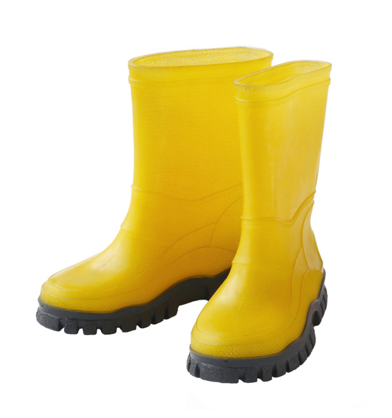 dos botas de goma amarillos - Foto, imagen