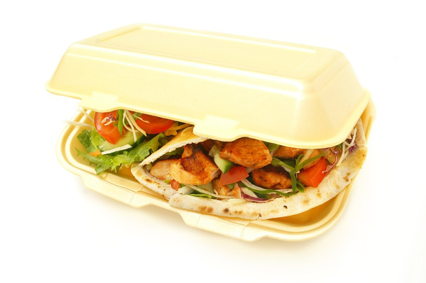 Kana kebab vähittäiskaupan laatikko
 - Valokuva, kuva