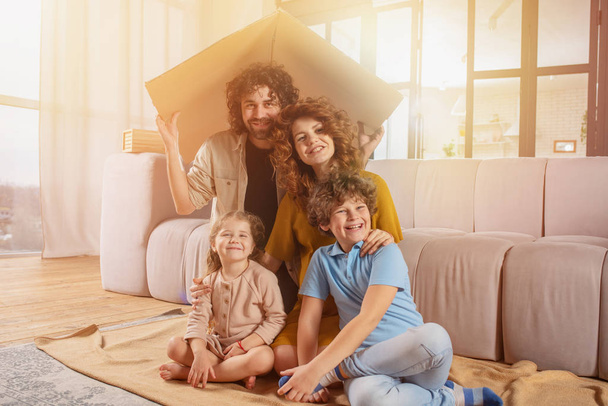 Family are happy for the new home. Concept of real estate - Photo, Image