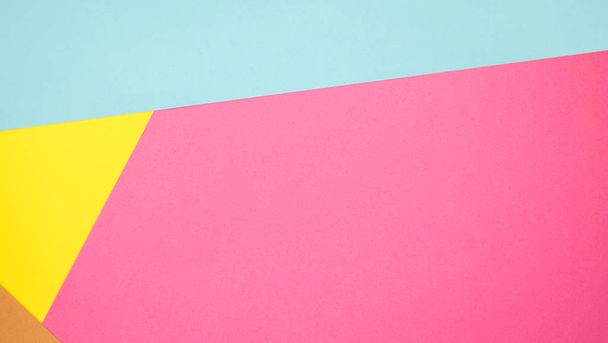 Streszczenie pastelowe tło minimalizmu tekstury papieru. Minimalne geometryczne kształty i linie w pastelowych kolorach - Zdjęcie, obraz