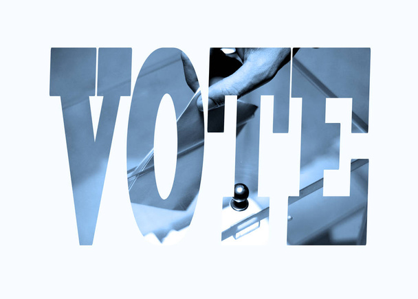 абстрактне слово голосування на білому тлі
 - Фото, зображення