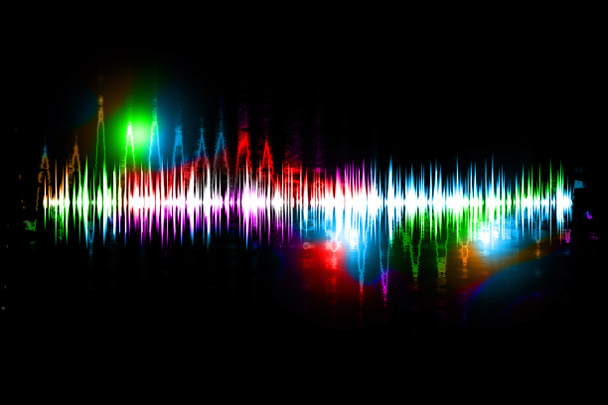 Цветные визуальные неоновые звуковые волны 3D иллюстрации абстрактный фон
 - Фото, изображение