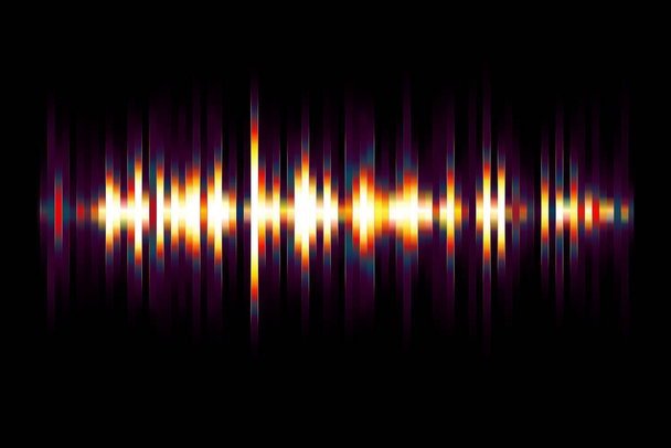 Kleurrijke visuele neon soundwave 3d illustratie abstracte achtergrond - Foto, afbeelding