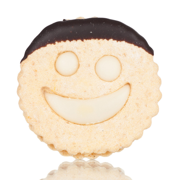 Nahaufnahme eines Smiley-Keks - Foto, Bild