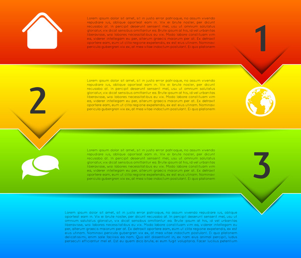 Infographic template, colorful banners - Vector, Image