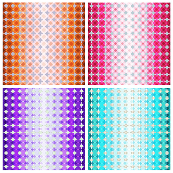 Conjunto de quatro padrões geométricos coloridos
 - Foto, Imagem