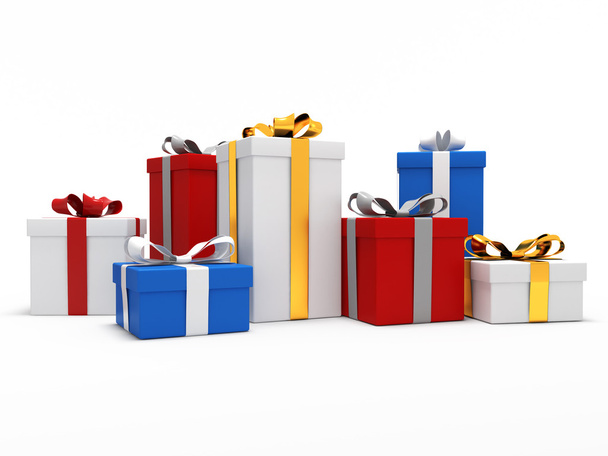Πολύχρωμα κουτιά δώρων - Φωτογραφία, εικόνα
