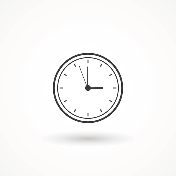 Clock icon in trendy flat style isolated on background. Clock icon page symbol for your web site design Time symbol. - Вектор, зображення