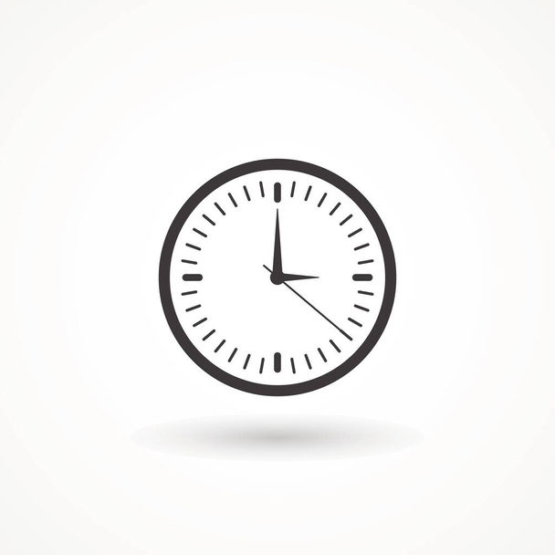 Clock icon in trendy flat style isolated on background. Clock icon page symbol for your web site design Time symbol. - Διάνυσμα, εικόνα