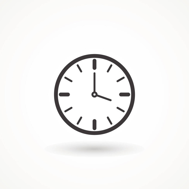 Clock icon in trendy flat style isolated on background. Clock icon page symbol for your web site design Time symbol. - Vetor, Imagem