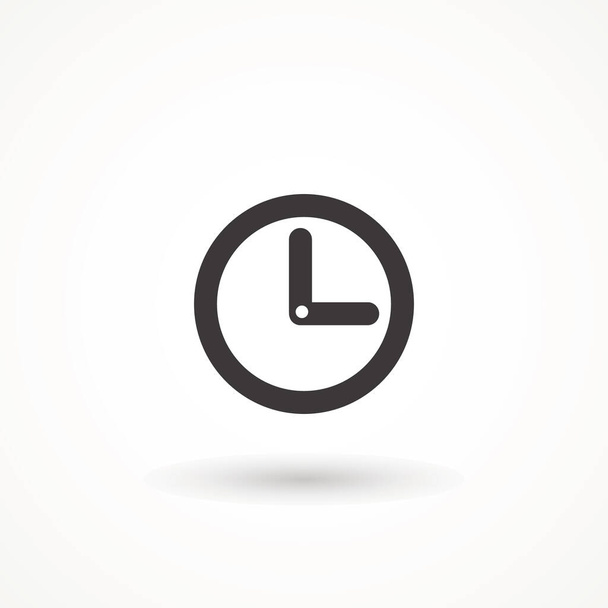 Clock icon in trendy flat style isolated on background. Clock icon page symbol for your web site design Time symbol. - Vector, Imagen