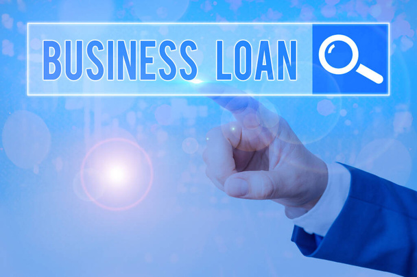 Handwriting text writing Business Loan. Concept meaning Loans provided to small businesses for various purposes. - Photo, Image