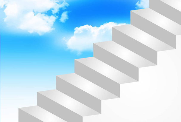 Stairs sky step background landscape - Vector, Image