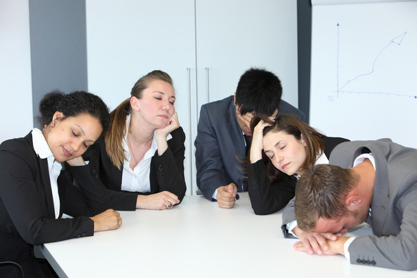 Group of bored demotivated businespeople - Photo, Image