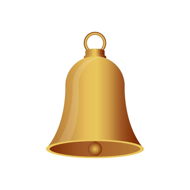 Christmas bell vector illustration isolated on white background - Вектор, зображення